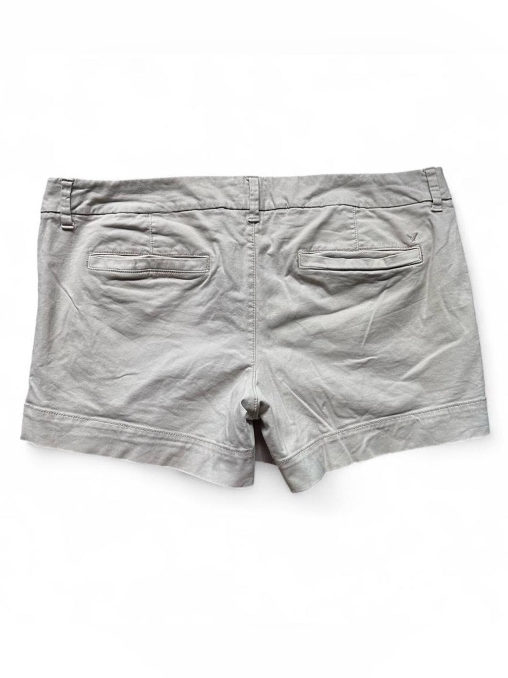 Y2K 2010s American Eagle Outfitters Women's Khaki Cotton Shorts - Picture 2 of 7